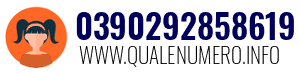 Numero di telefono 0390292858619 0390292858619