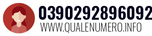 Numero di telefono 0390292896092 0390292896092