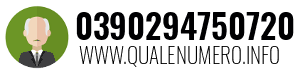 Numero di telefono 0390294750720 0390294750720