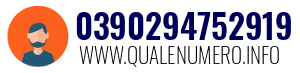 Numero di telefono 0390294752919 0390294752919