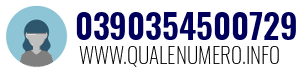 Numero di telefono 0390354500729 0390354500729