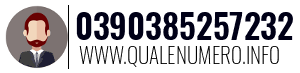 Numero di telefono 0390385257232 0390385257232