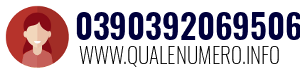 Numero di telefono 0390392069506 0390392069506