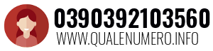 Numero di telefono 0390392103560 0390392103560