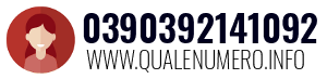 Numero di telefono 0390392141092 0390392141092