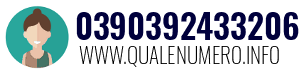 Numero di telefono 0390392433206 0390392433206