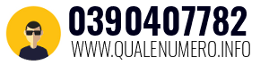 Numero di telefono 0390407782 0390407782