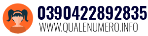 Numero di telefono 0390422892835 0390422892835