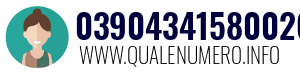 Numero di telefono 03904341580026 03904341580026