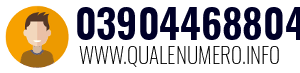Numero di telefono 03904468804 03904468804