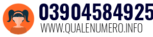 Numero di telefono 03904584925 03904584925