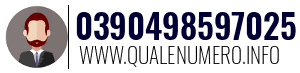 Numero di telefono 0390498597025 0390498597025