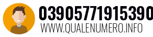 Numero di telefono 03905771915390 03905771915390