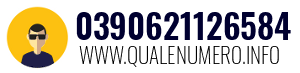 Numero di telefono 0390621126584 0390621126584