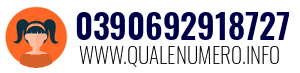 Numero di telefono 0390692918727 0390692918727