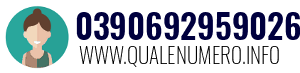 Numero di telefono 0390692959026 0390692959026