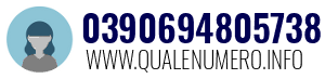 Numero di telefono 0390694805738 0390694805738