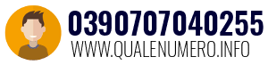 Numero di telefono 0390707040255 0390707040255