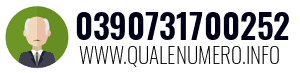 Numero di telefono 0390731700252 0390731700252