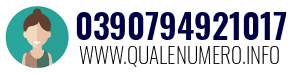 Numero di telefono 0390794921017 0390794921017