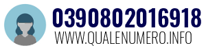 Numero di telefono 0390802016918 0390802016918