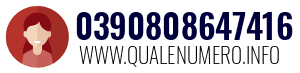 Numero di telefono 0390808647416 0390808647416