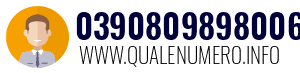 Numero di telefono 0390809898006 0390809898006