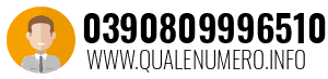 Numero di telefono 0390809996510 0390809996510