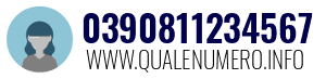 Numero di telefono 0390811234567 0390811234567