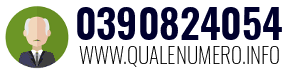 Numero di telefono 0390824054 0390824054
