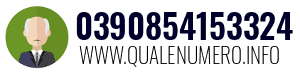Numero di telefono 0390854153324 0390854153324