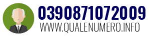 Numero di telefono 0390871072009 0390871072009
