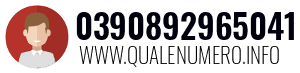 Numero di telefono 0390892965041 0390892965041