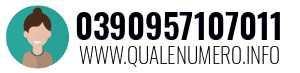 Numero di telefono 0390957107011 0390957107011
