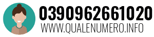 Numero di telefono 0390962661020 0390962661020