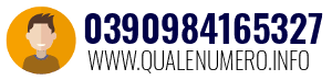 Numero di telefono 0390984165327 0390984165327