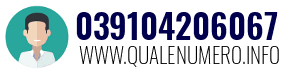 Numero di telefono 039104206067 039104206067