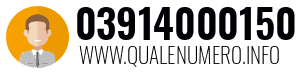 Numero di telefono 03914000150 03914000150