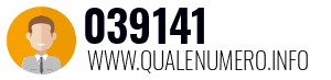 Numero di telefono 039141 039141