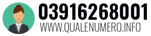 Numero di telefono 03916268001 03916268001