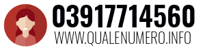 Numero di telefono 03917714560 03917714560