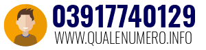 Numero di telefono 03917740129 03917740129