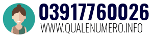 Numero di telefono 03917760026 03917760026