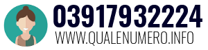 Numero di telefono 03917932224 03917932224