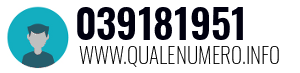Numero di telefono 039181951 039181951