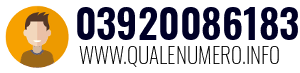 Numero di telefono 03920086183 03920086183