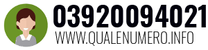 Numero di telefono 03920094021 03920094021