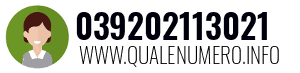 Numero di telefono 039202113021 039202113021