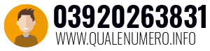 Numero di telefono 03920263831 03920263831