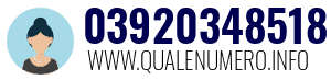 Numero di telefono 03920348518 03920348518